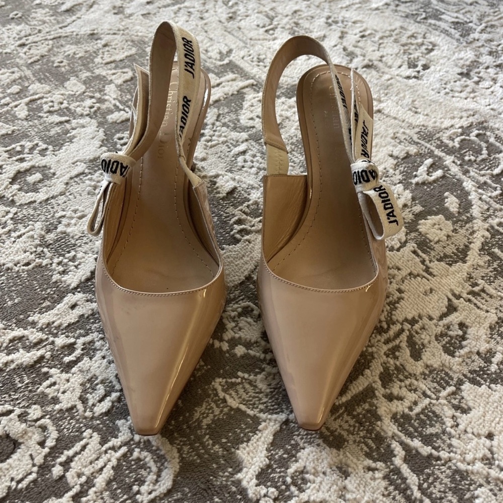 Dior Tan Heels Classic Pointed-Toe Design